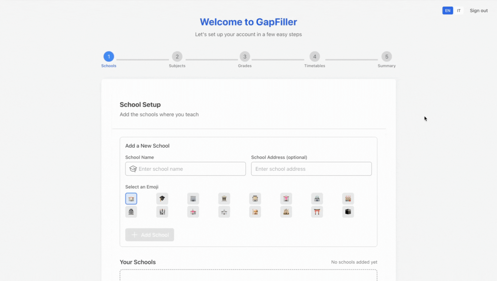 Instant setup demonstration