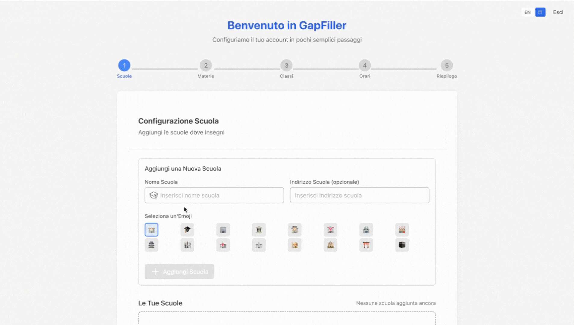 Dimostrazione configurazione istantanea